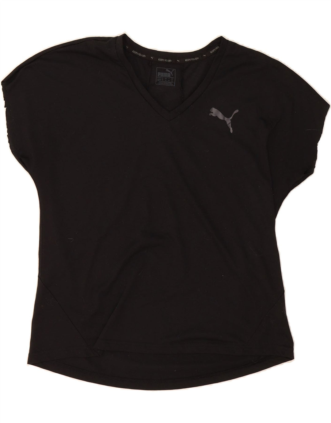 PUMA Womens T-Shirt Top UK 18 XL Black Vintage Puma and Second-Hand Puma from Messina Hembry 