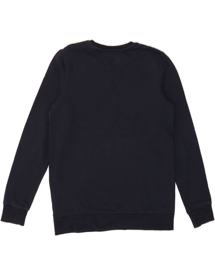 JACK & JONES Boys Sweatshirt Jumper 13-14 Years Navy Blue Colourblock Vintage Jack & Jones and Second-Hand Jack & Jones from Messina Hembry 
