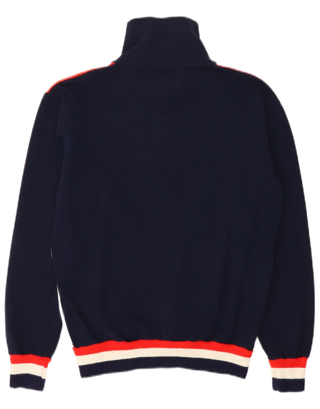 GRIFONI Felpa da Uomo con Zip Collo Maglione IT 48 Small Blu Navy Colourblock