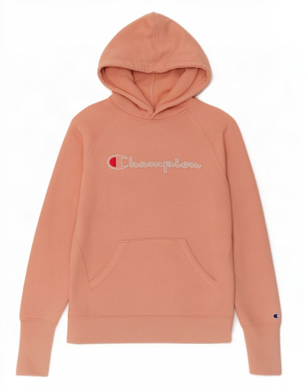 Maglione con cappuccio grafico da donna Champion UK 10 piccolo cotone rosa