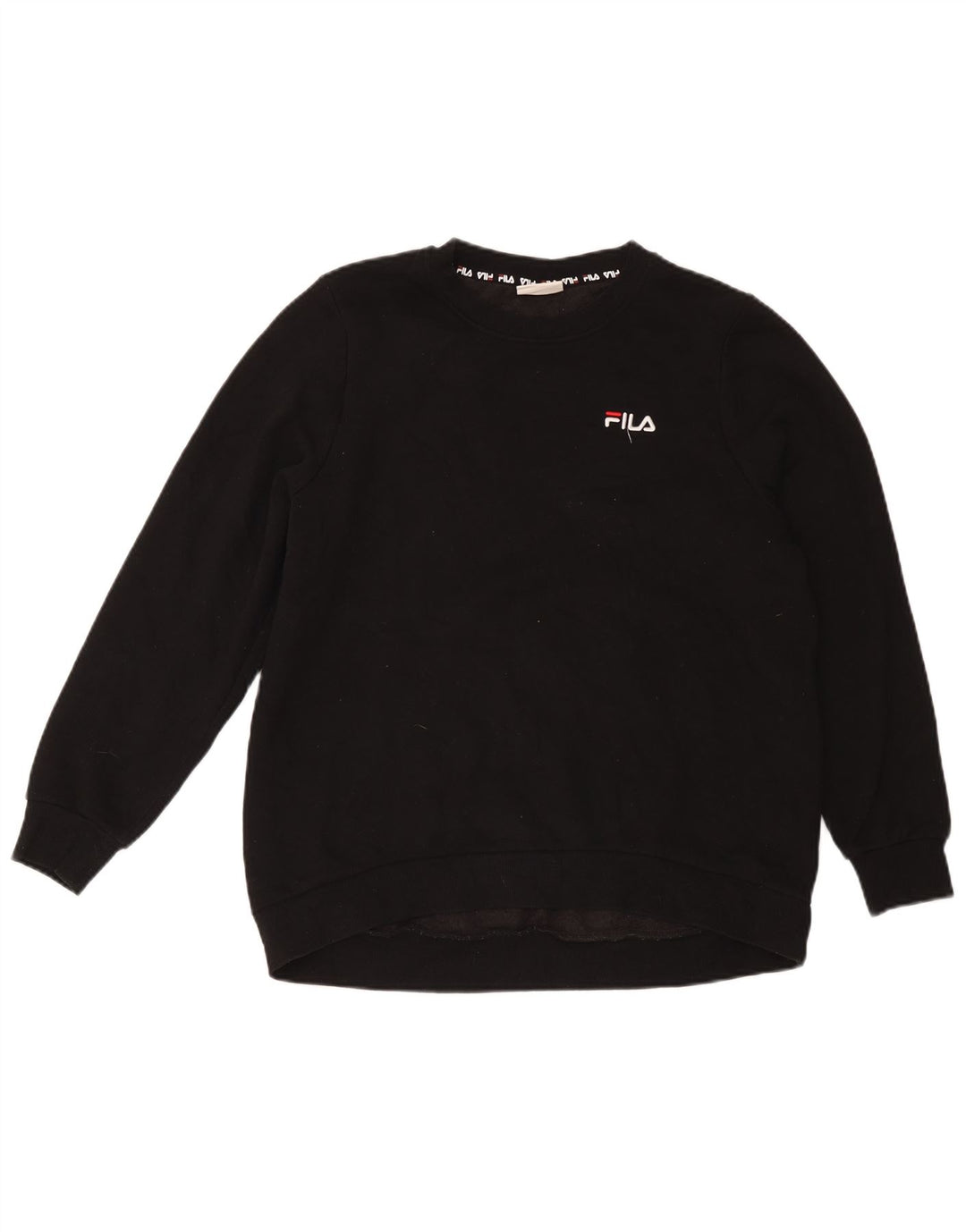 Felpa da donna Fila Jumper UK 14 Large Black Cotton