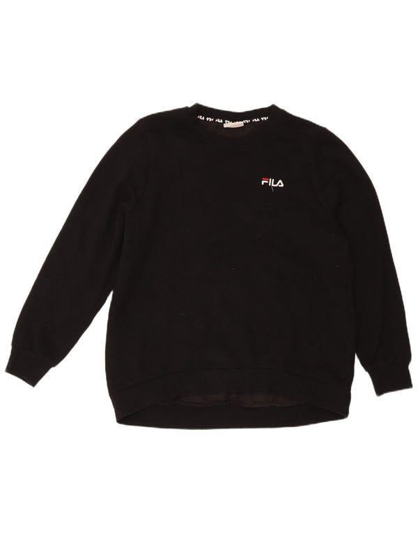Felpa da donna Fila Jumper UK 14 Large Black Cotton