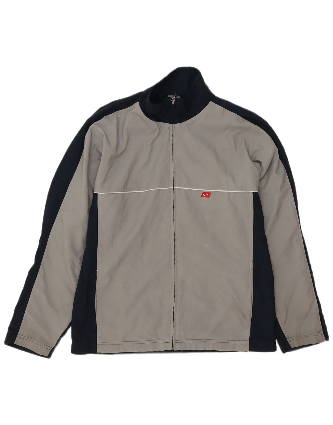 Giacca da ginnastica da uomo Nike Small in poliestere color block grigio