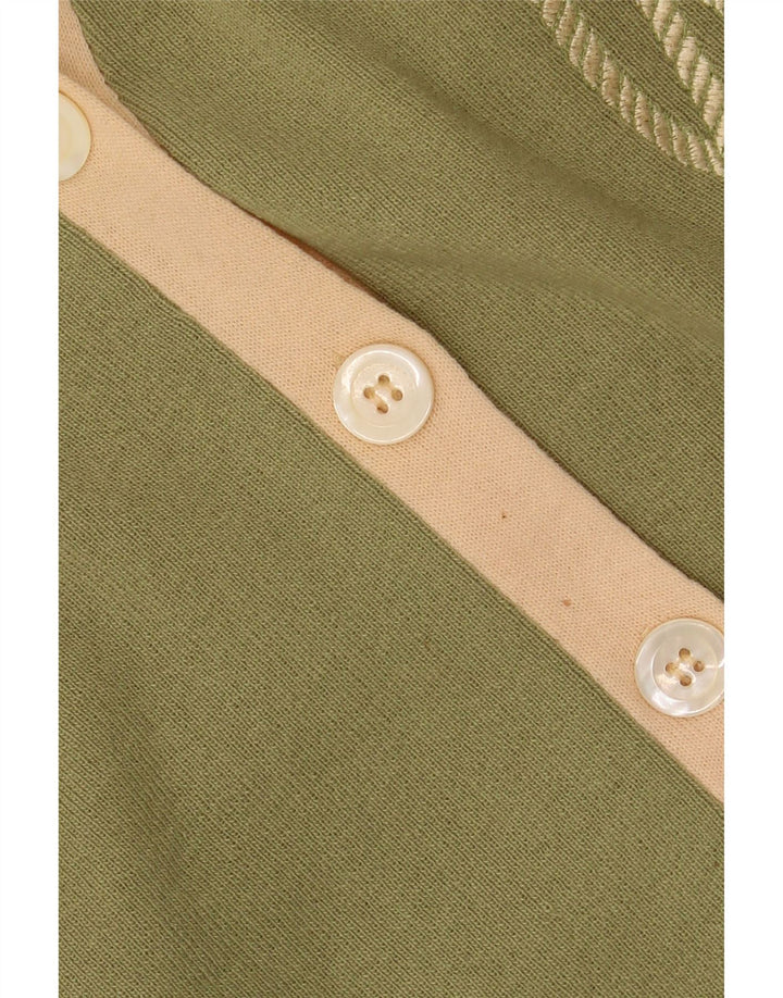 Maglione cardigan da donna LES COPAINS UK 4 XS Lana kaki