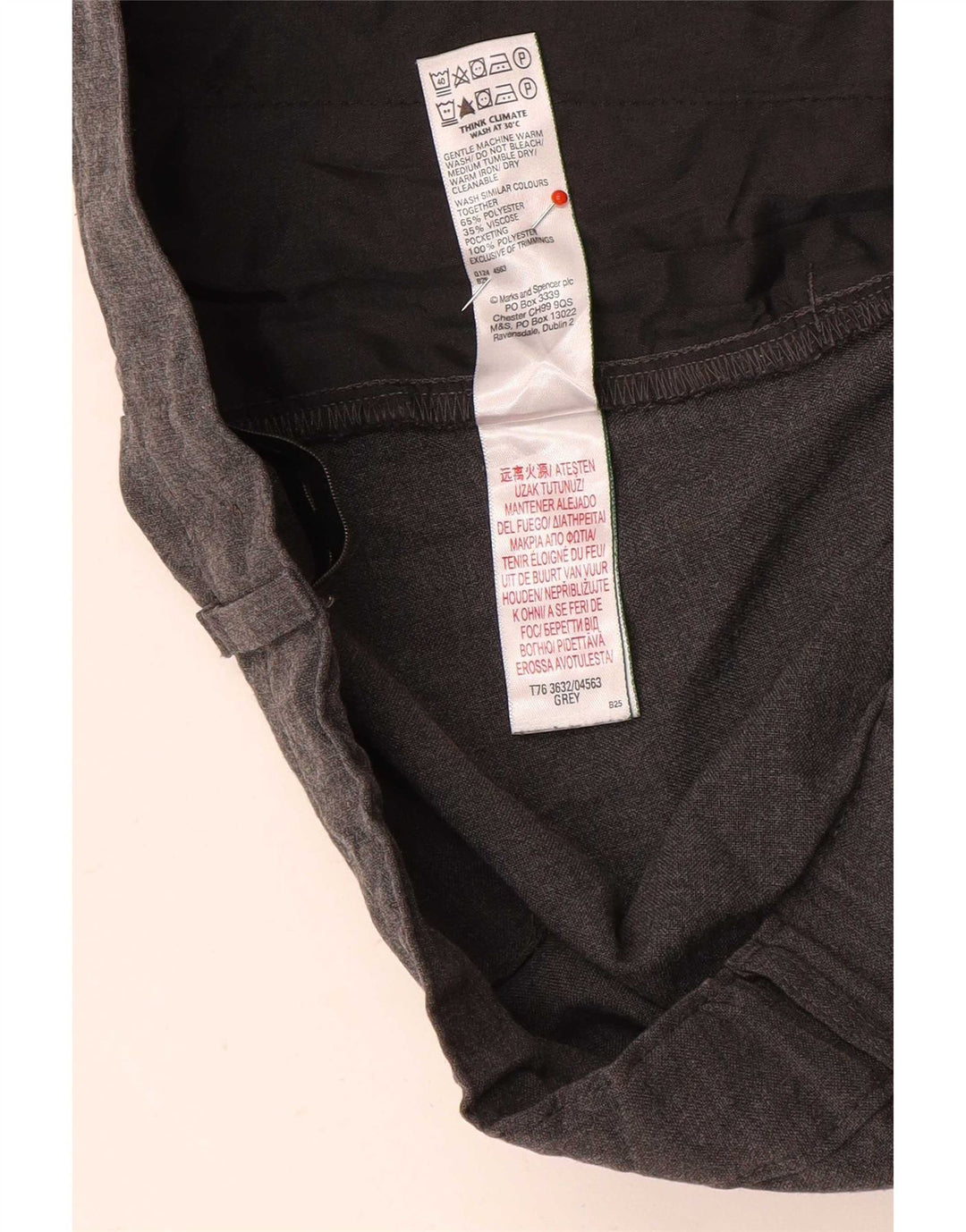 Pantaloni Marks & Spencer da bambino 15-16 anni W36 L29 Grigi