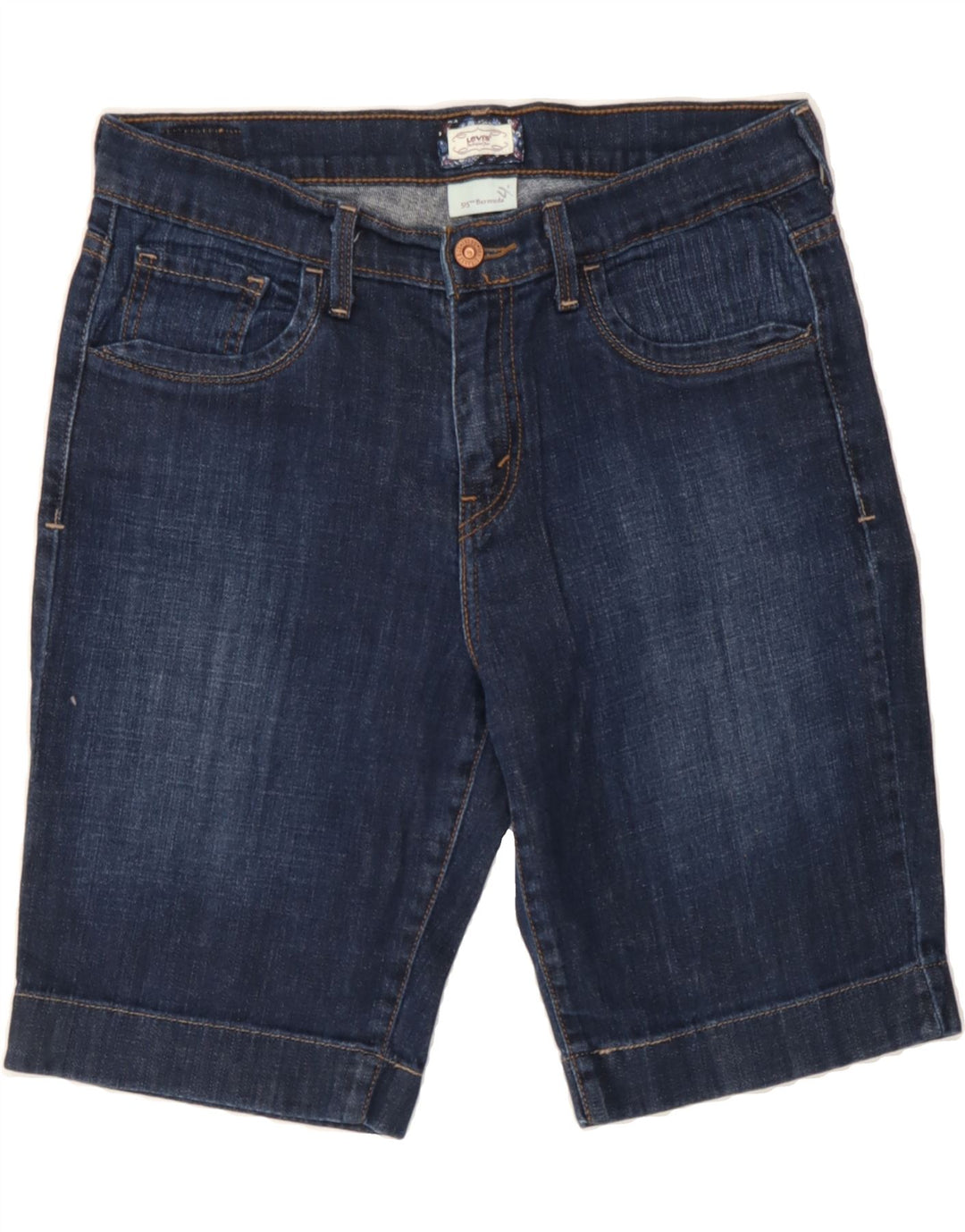 LEVI'S Womens 515 Bermuda Denim Shorts US 10 Large  Blue Cotton Vintage Levi's and Second-Hand Levi's from Messina Hembry 