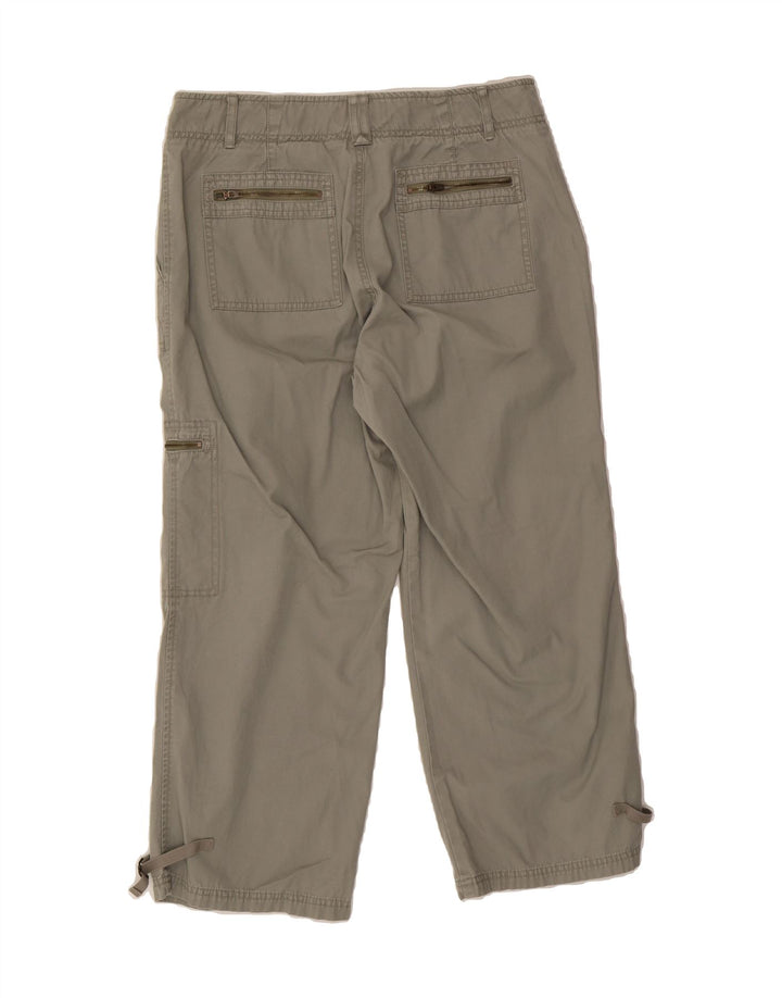 EDDIE BAUER Womens Crop Cargo Trousers US 10 Large W32 L24 Grey Cotton Vintage Eddie Bauer and Second-Hand Eddie Bauer from Messina Hembry 