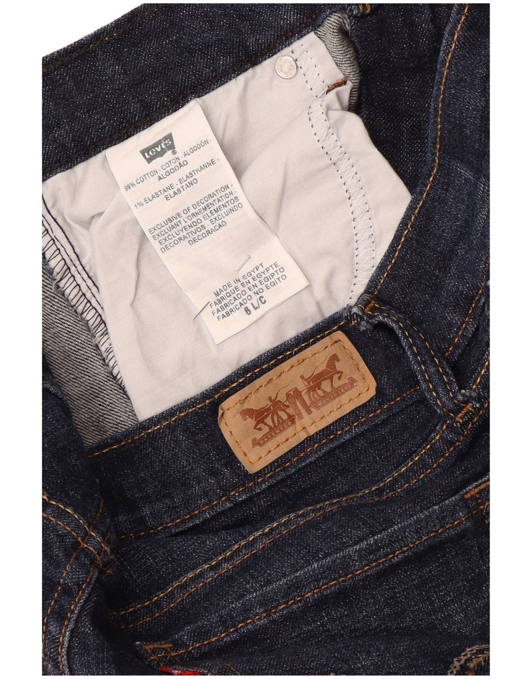 Jeans Levi's 515 Bootcut da donna US 6 medio W28 L33 cotone blu navy