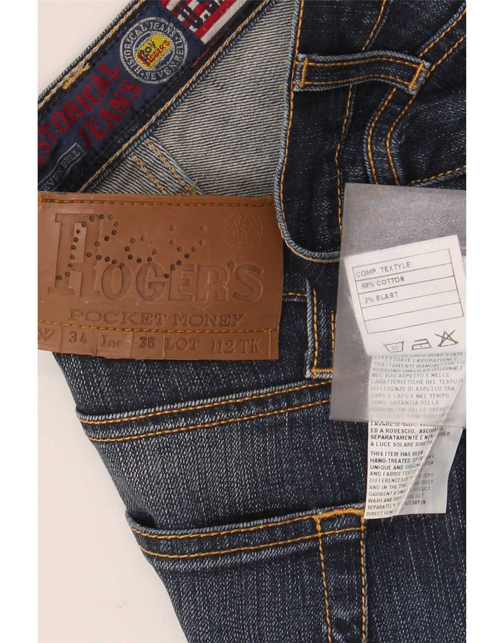 Jeans dritti da uomo Roy Rogers W34 L30 cotone blu