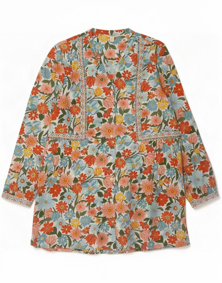 Abito a tunica da donna Seasalt Cornwall UK 14 Grande floreale multicolore