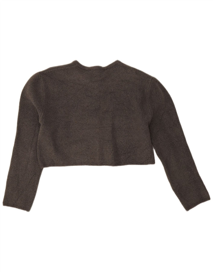 Maglione cardigan oversize corto da donna Zara UK 10 piccolo grigio