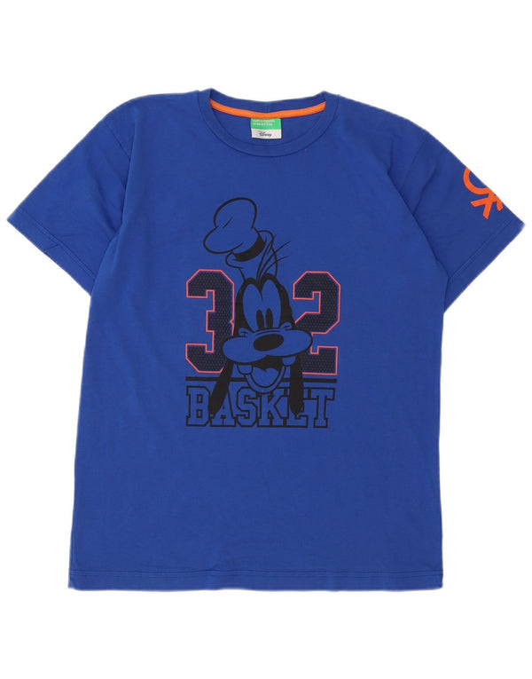 T-shirt grafica Benetton per ragazzi Disney Top 11-12 anni 2XL cotone blu