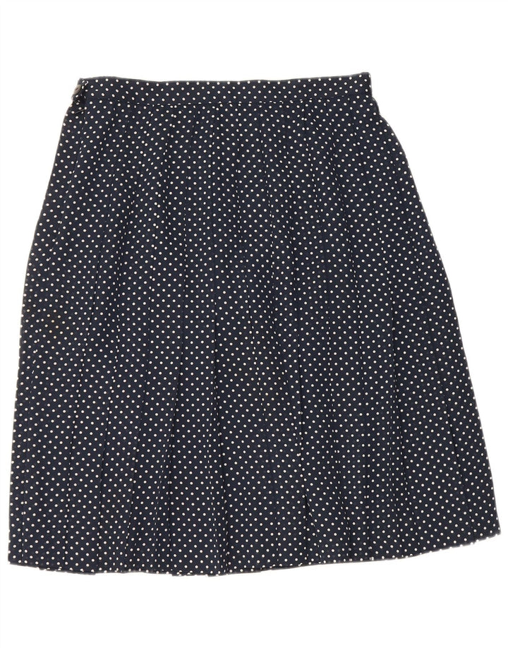 Set gonna vintage da donna in 2 pezzi IT 44 medio W28 blu navy maculato