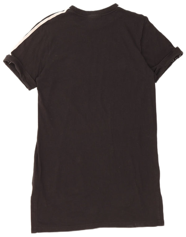 Abito t-shirt oversize da donna Adidas UK 10 piccolo cotone nero