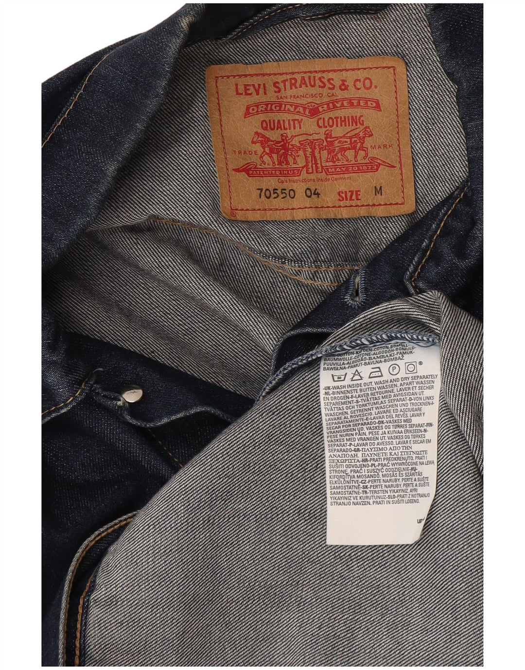 Giacca di jeans da uomo Levi's UK 38 Cotone blu medio