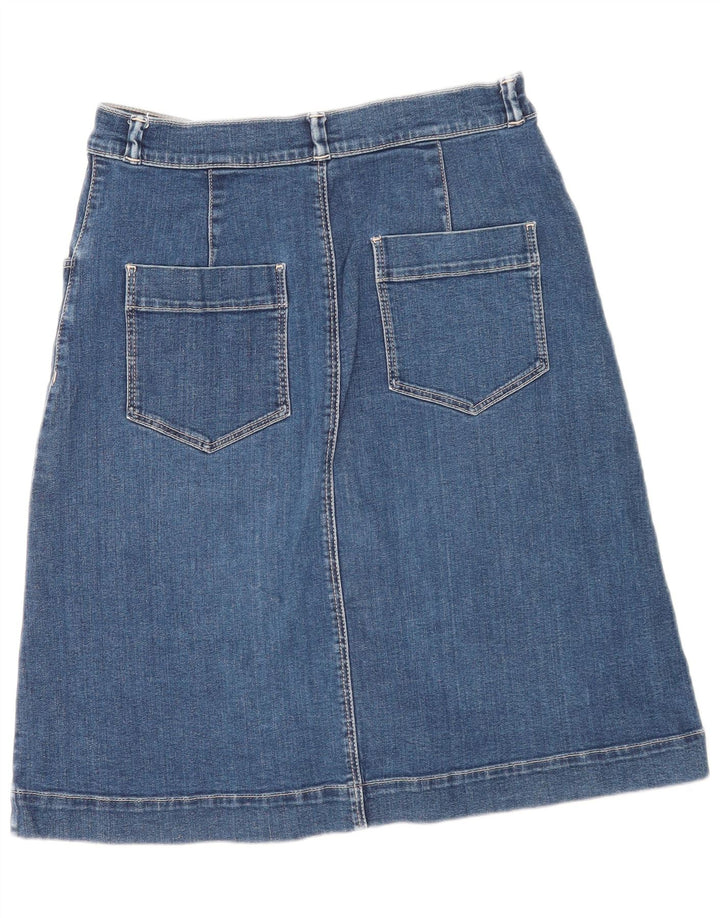 Gonna in denim da donna Massimo Dutti EU 40 Medio W30 Cotone blu navy