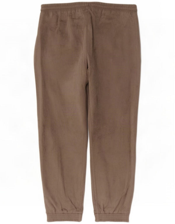 Zara Pantaloni da tuta da donna in velluto da jogging UK 18 XL Poliestere grigio