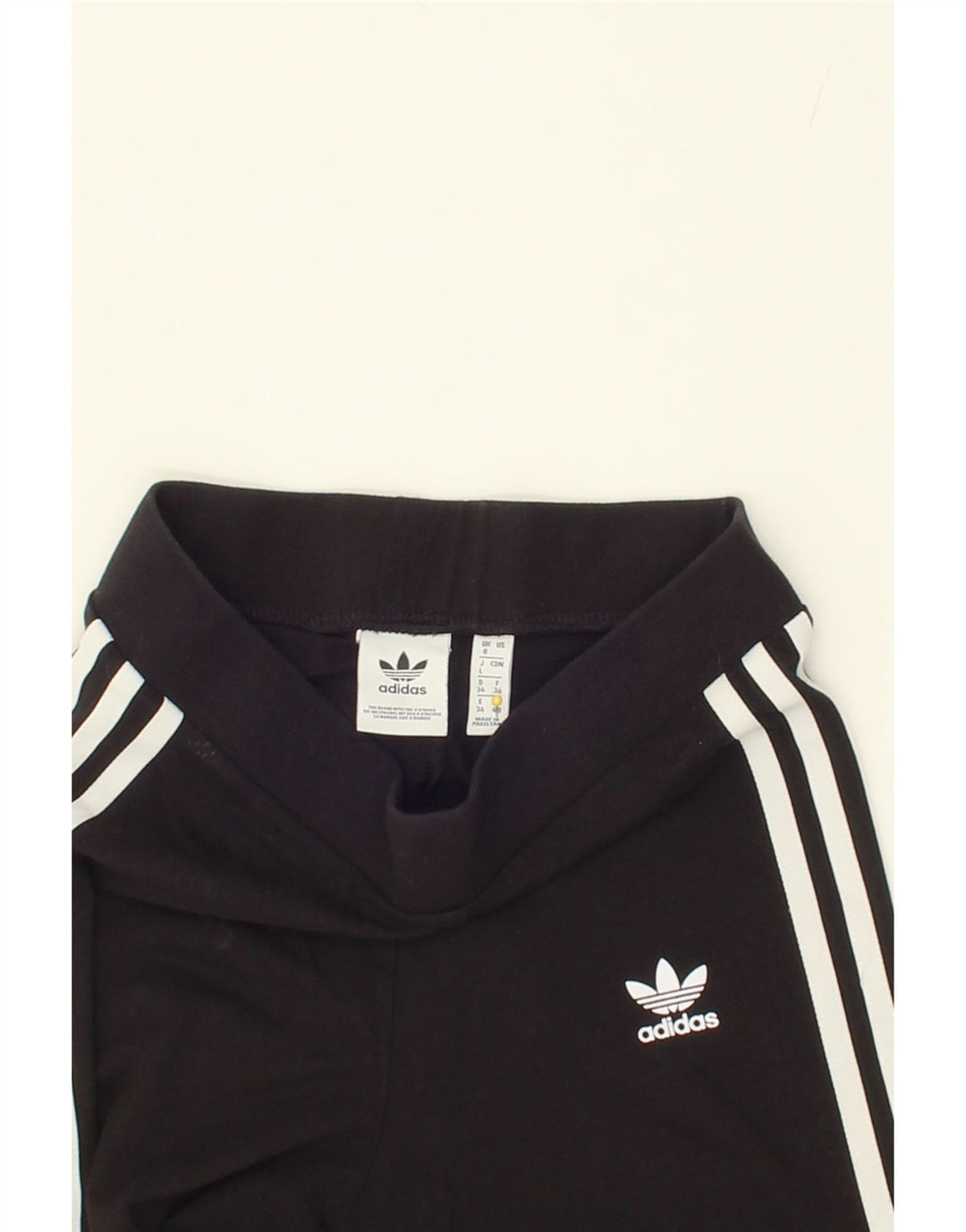 ADIDAS Womens Leggings UK 8 Small Black Vintage Adidas and Second-Hand Adidas from Messina Hembry 