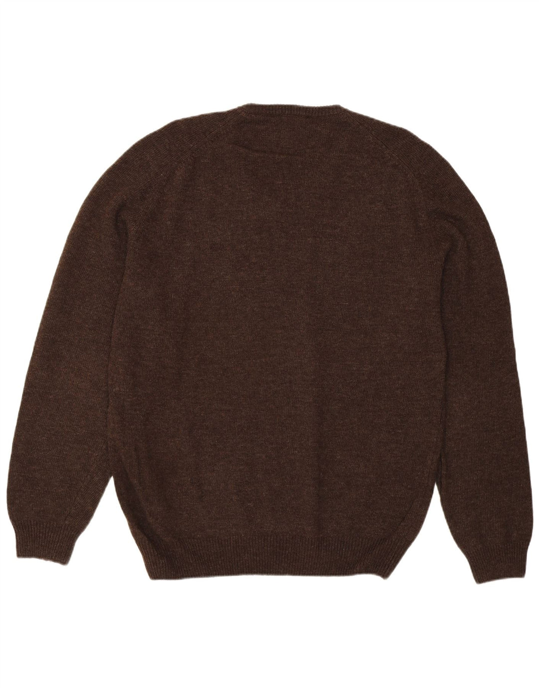 Maglione maglione vintage da uomo con scollo a V XL marrone a rombi/lana diamante