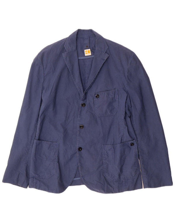 Giacca blazer da uomo a 3 bottoni Hugo Boss EU 52 XL cotone blu