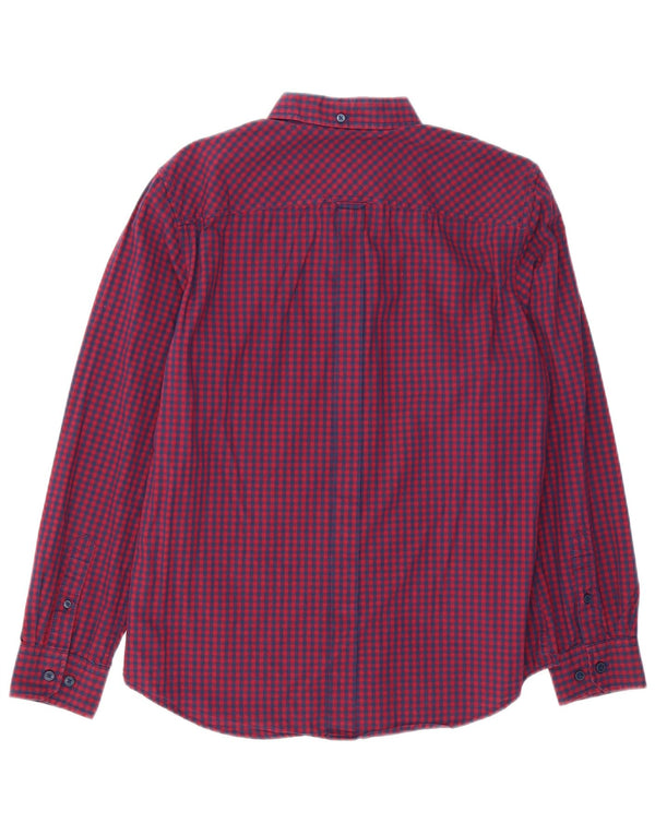 Camicia da uomo BEN SHERMAN in cotone a quadretti rosso medio