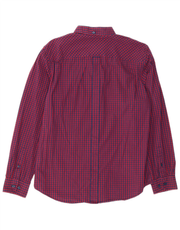 Camicia da uomo BEN SHERMAN in cotone a quadretti rosso medio