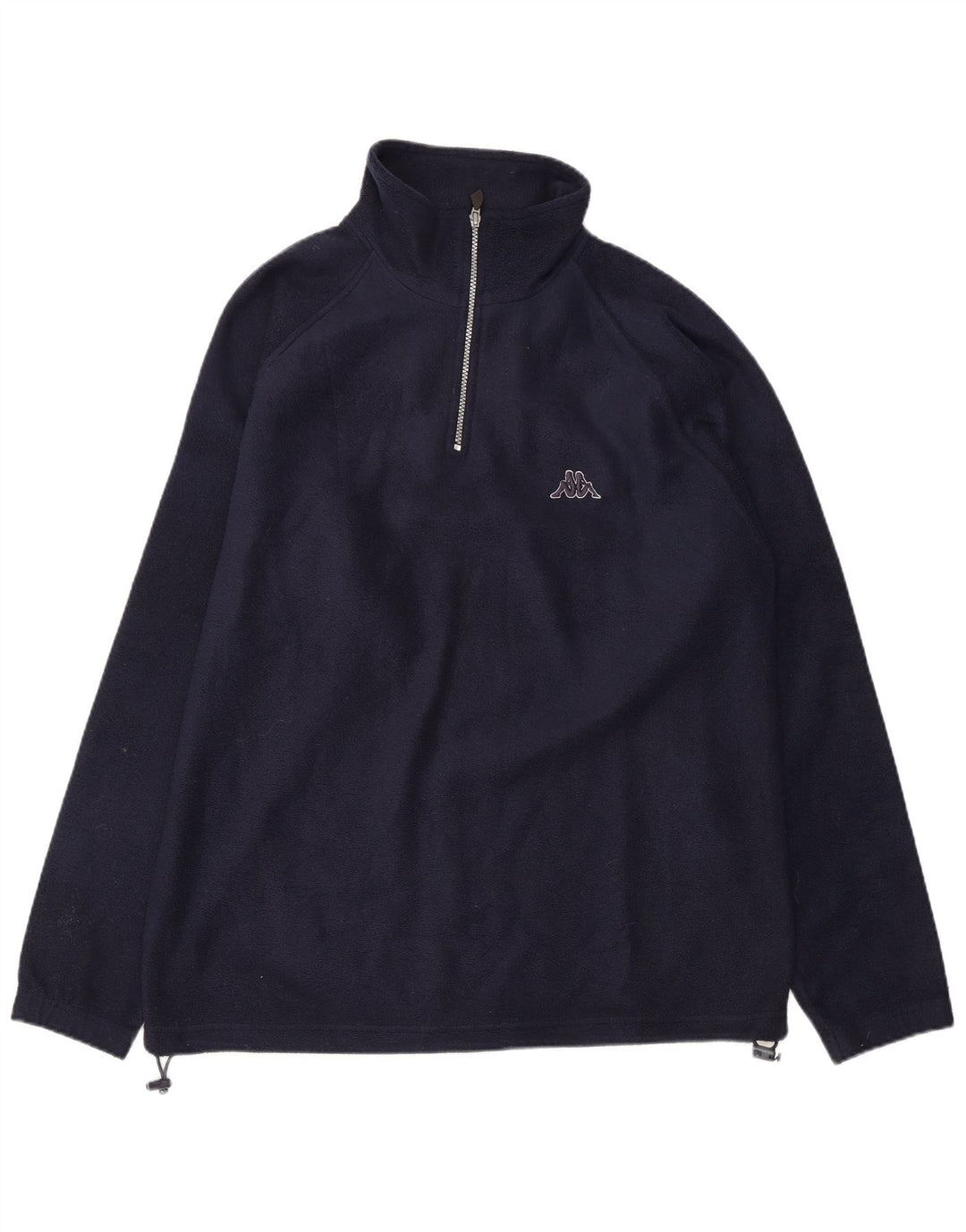 Maglione in pile da uomo KAPPA con zip e collo medio in poliestere blu navy