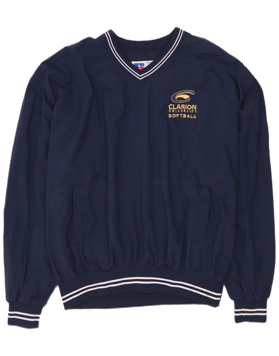 Giacca da ginnastica da uomo Russell Athletic, pullover, XL, in nylon blu navy