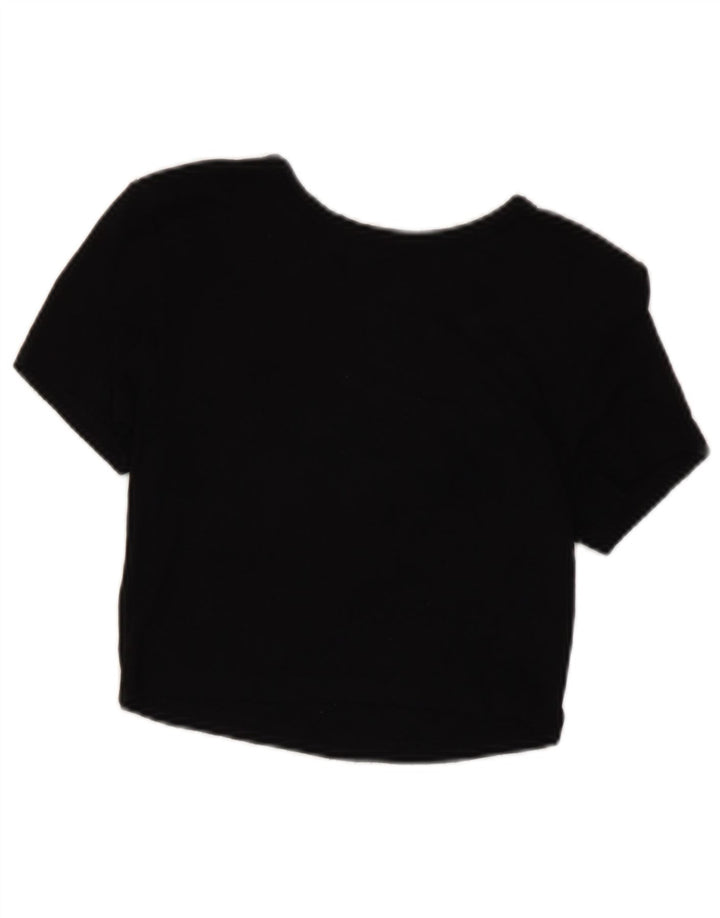 T-shirt corta da donna Zara UK 12 media nera