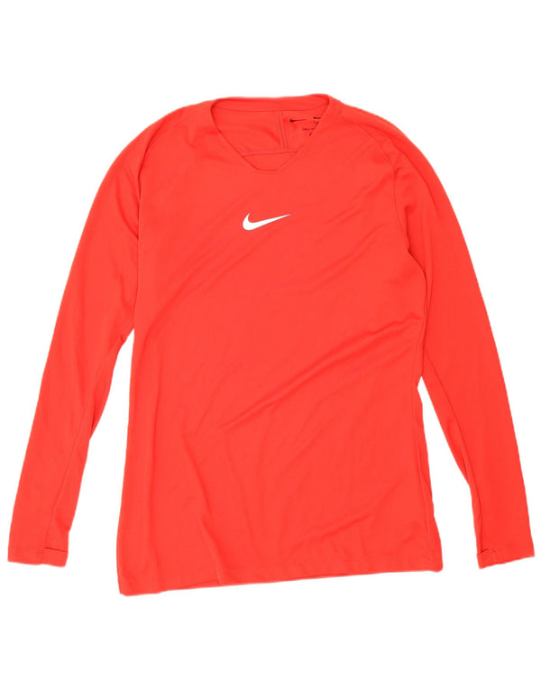 Nike Uomo Dri Fit Slim Fit Graphic Top manica lunga grande poliestere rosso