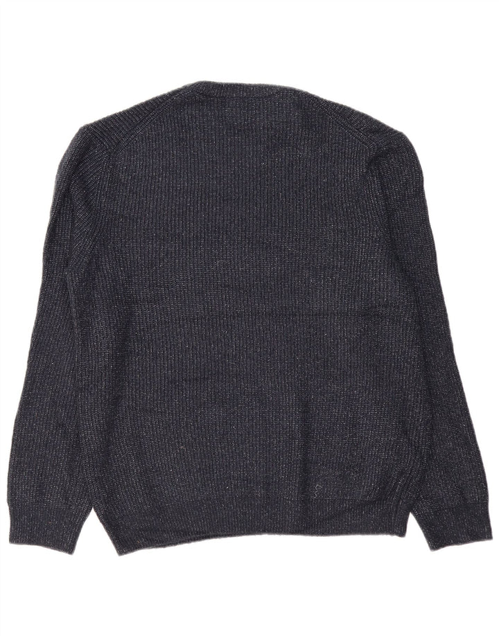 Maglione maglione girocollo da uomo Marks & Spencer XL blu navy screziato