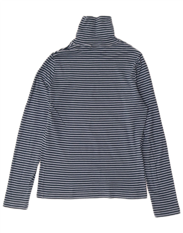 LACOSTE Top da donna manica lunga taglia 38 cotone a righe blu medio