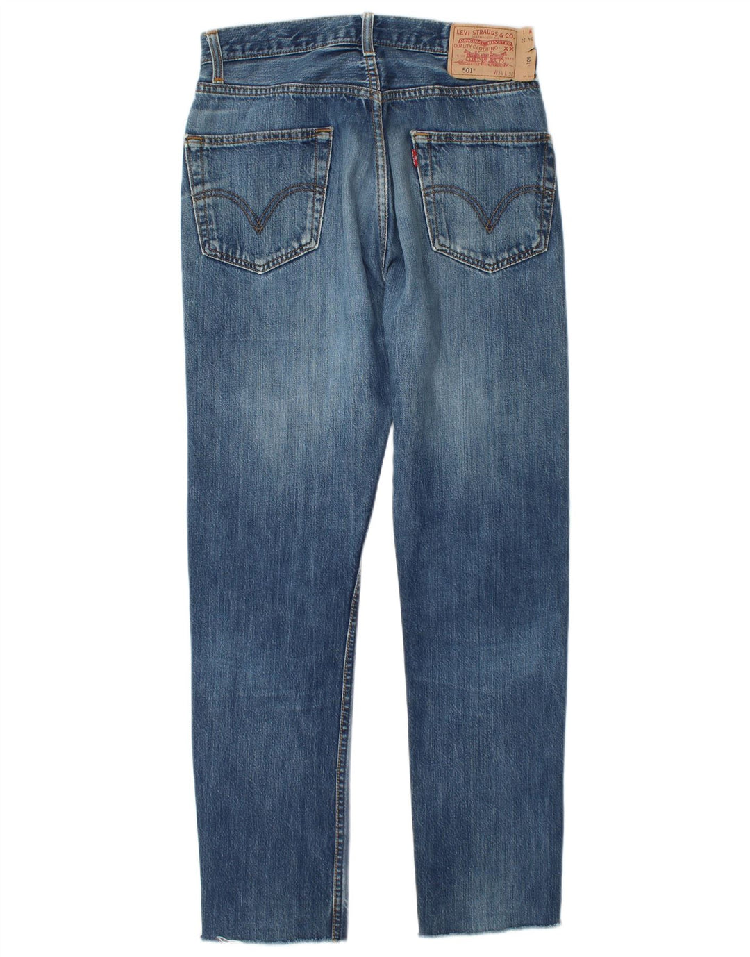 Jeans dritti effetto vissuto Levi's 501 da donna W34 L30 Blu