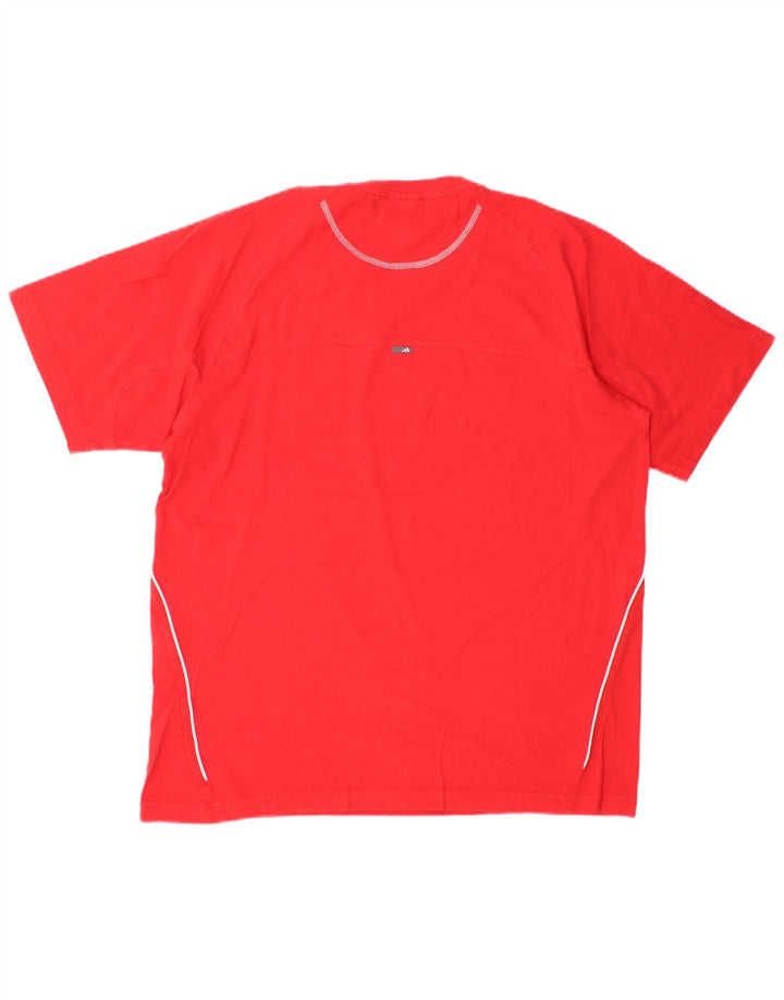 T-shirt da uomo Adidas Top Large rossa in cotone
