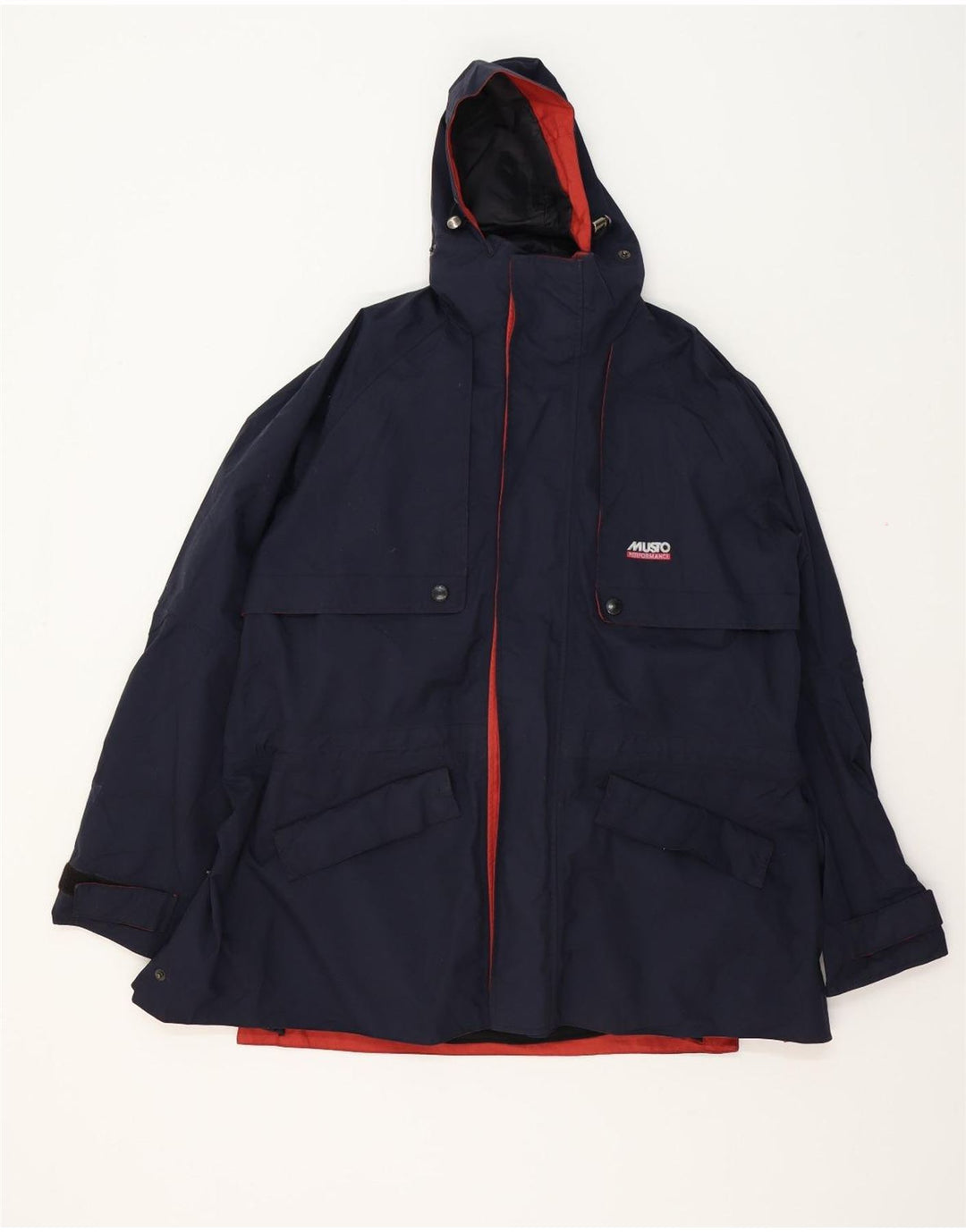 Giacca a vento con cappuccio da uomo Musto UK 40 Large in poliestere blu navy