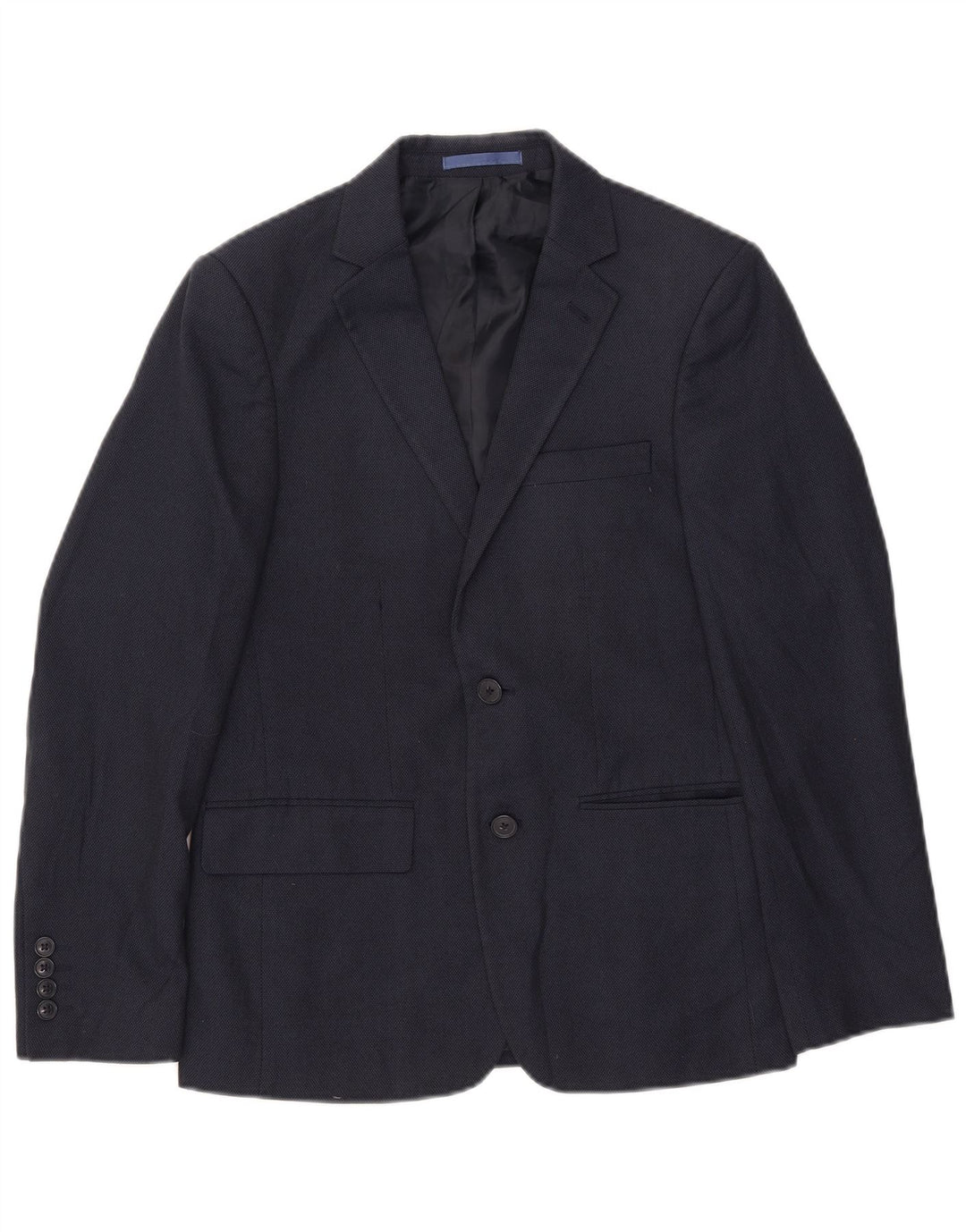 Giacca blazer slim fit a 2 bottoni Marks & Spencer da uomo UK 36 piccola blu navy