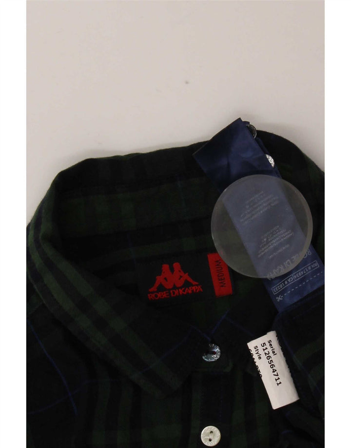 Camicia Kappa da donna UK 12 cotone a quadri blu navy medio