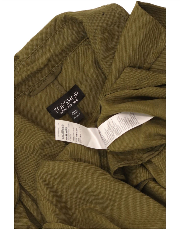 Topshop Trench oversize da donna UK 12 Medio Lyocell kaki