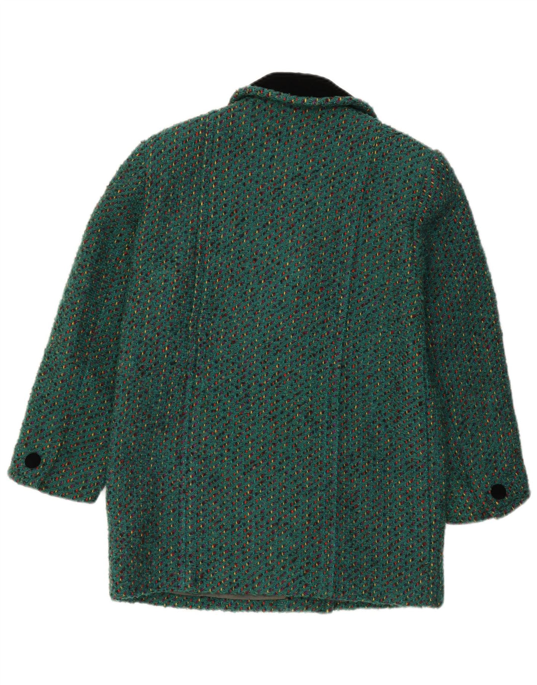 Soprabito vintage da donna UK 12 verde medio chiazzato