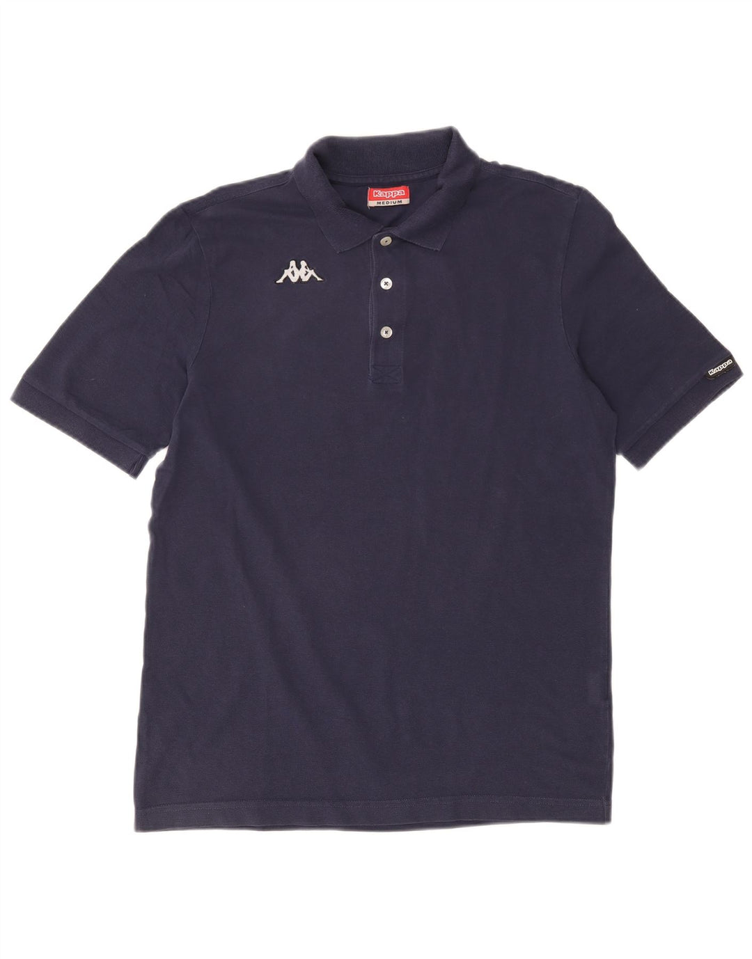 Polo Kappa Uomo Media Cotone Blu Navy