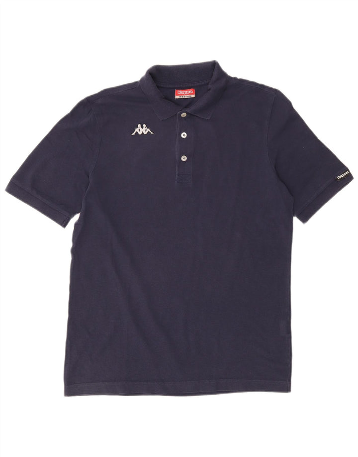 Polo Kappa Uomo Media Cotone Blu Navy