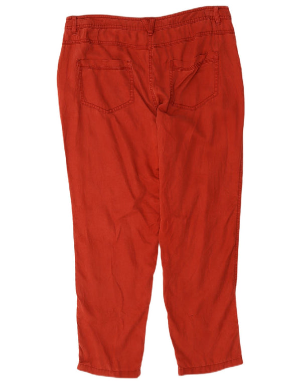 Pantaloni chino a vita alta da donna Marks & Spencer UK 14 Large W34 L27 Rossi