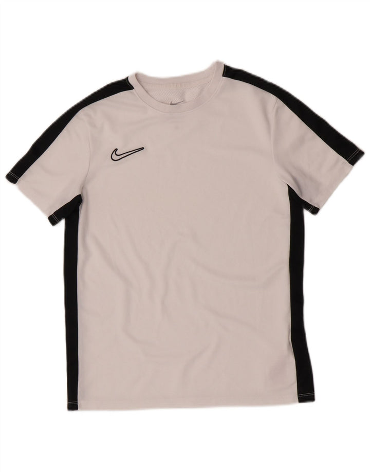T-shirt da ragazzo Nike Dri Fit Top 12-13 anni Large in poliestere color block bianco