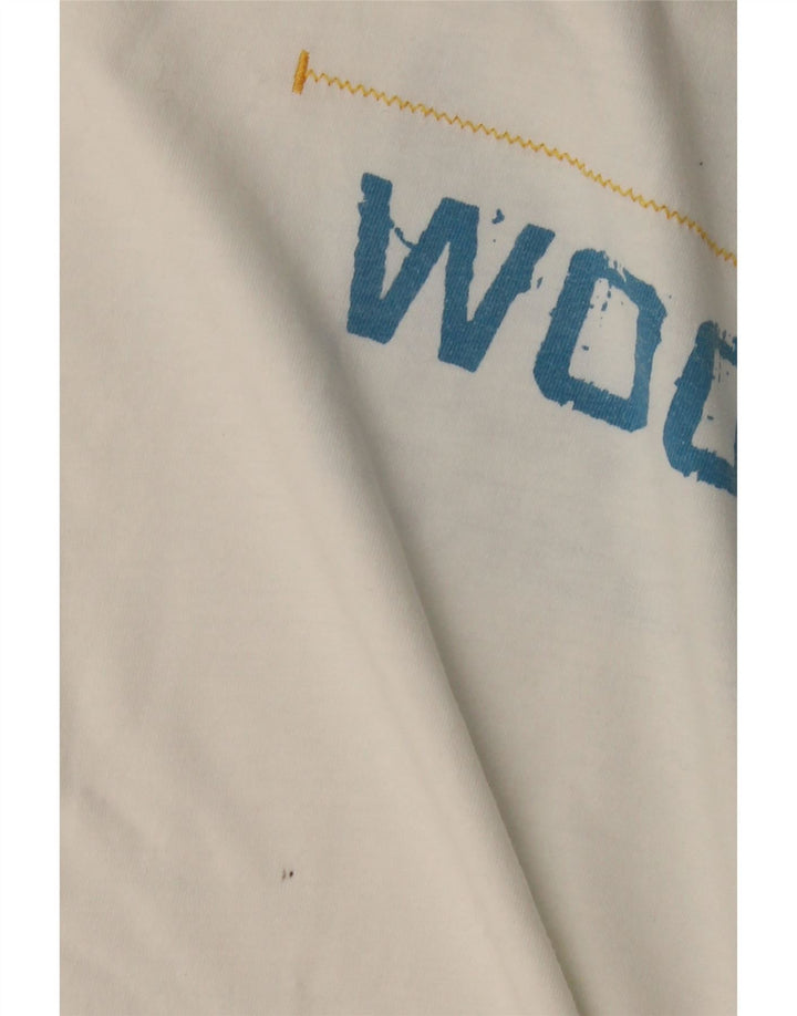 T-shirt grafica da uomo Woolrich Top XL in cotone bianco