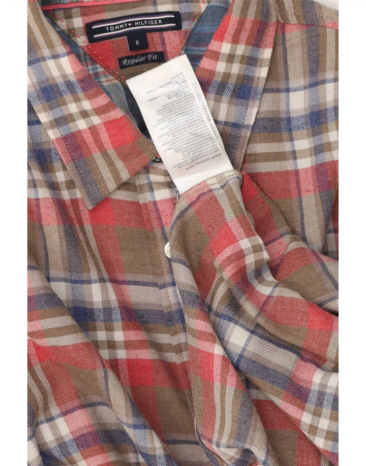 Camicia in flanella da donna Tommy Hilfiger US 8 medio a quadri multicolore