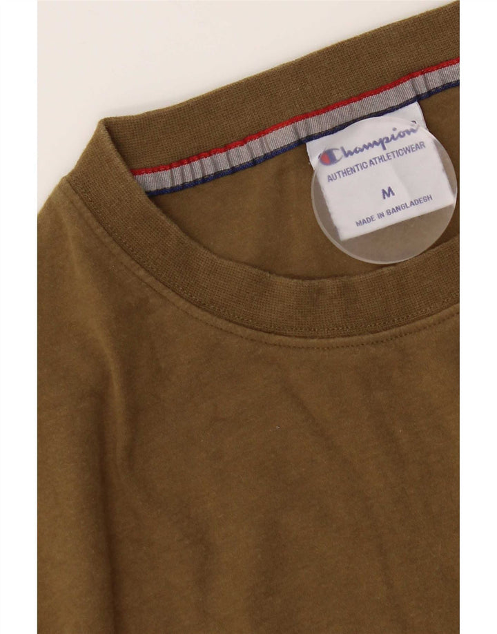 T-shirt da uomo Champion Top in cotone kaki medio