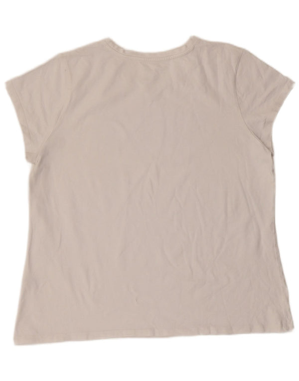 Maglietta grafica da donna Calvin Klein Top UK 18 XL cotone bianco