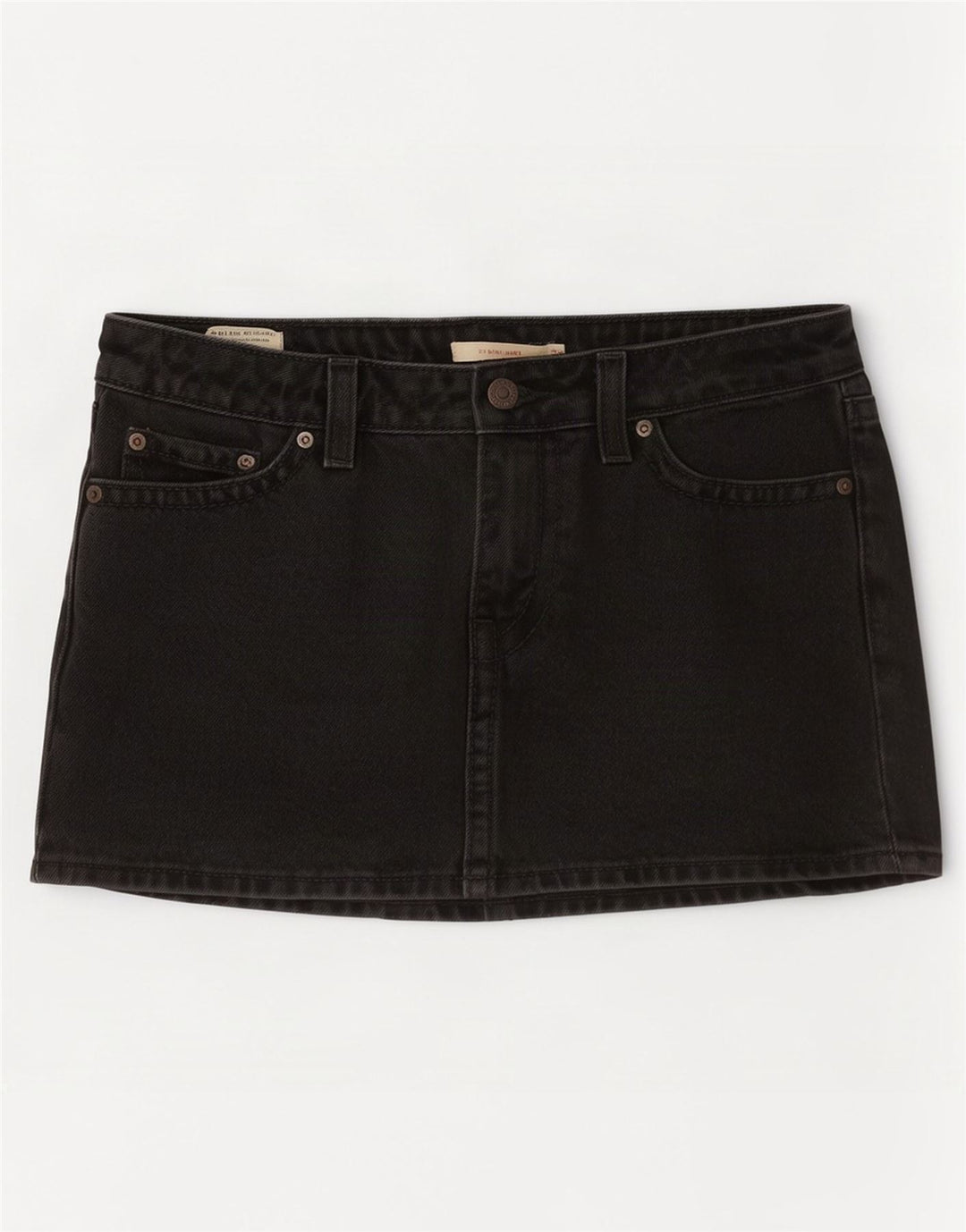 Mini gonna di jeans da donna Levi's W28 in cotone grigio medio