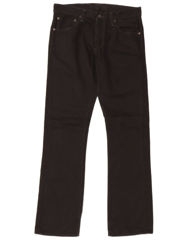 LEVI'S Mens Straight Jeans W31 L32 Black Cotton