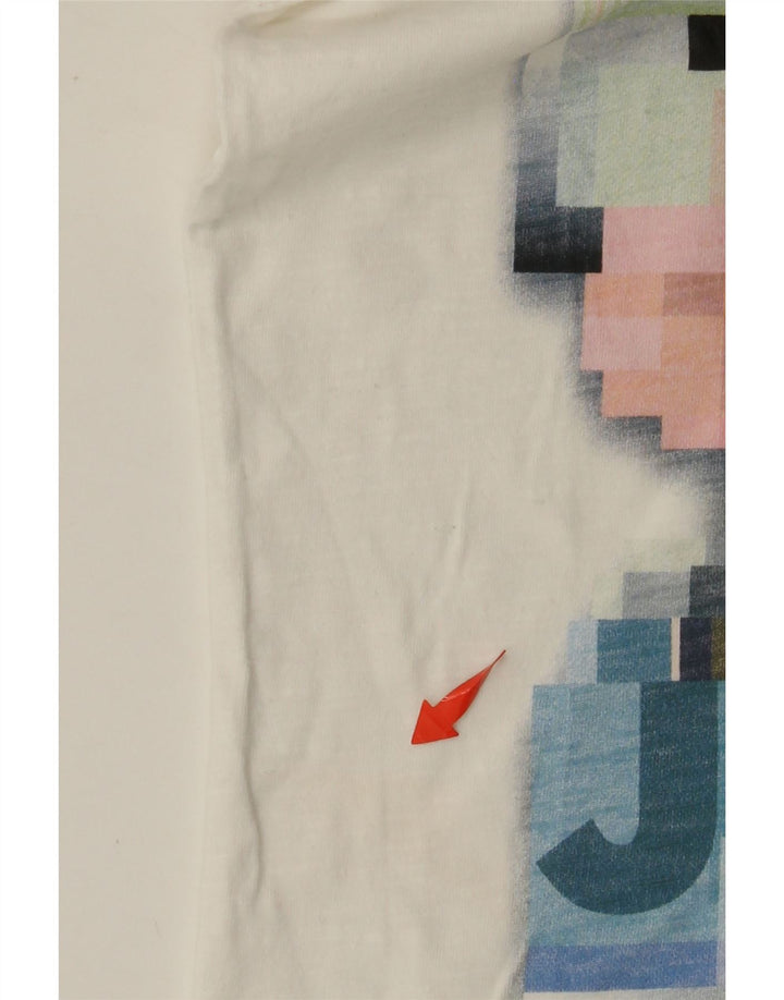 CALVIN KLEIN JEANS T-shirt grafica da uomo Top in cotone bianco medio
